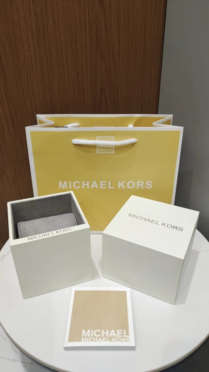 Michael Kors Mk Pink Rosrgold Dial Diamond Ladies Watch - Image 5