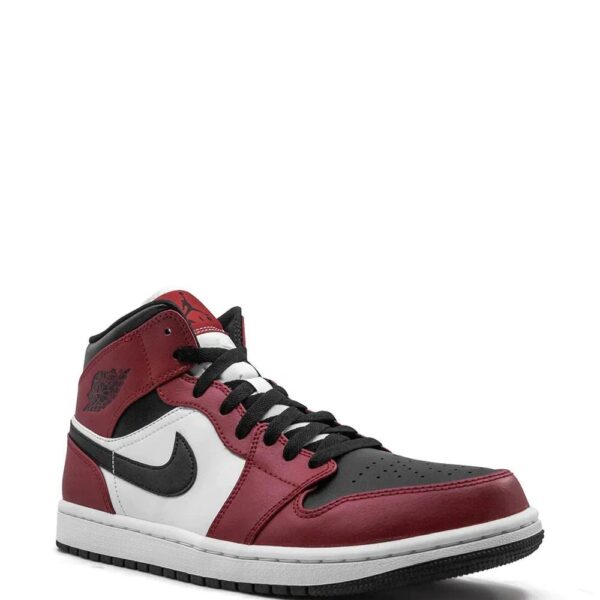 Alternative view of Air Jordan 1 Mid "Chicago Black Toe"