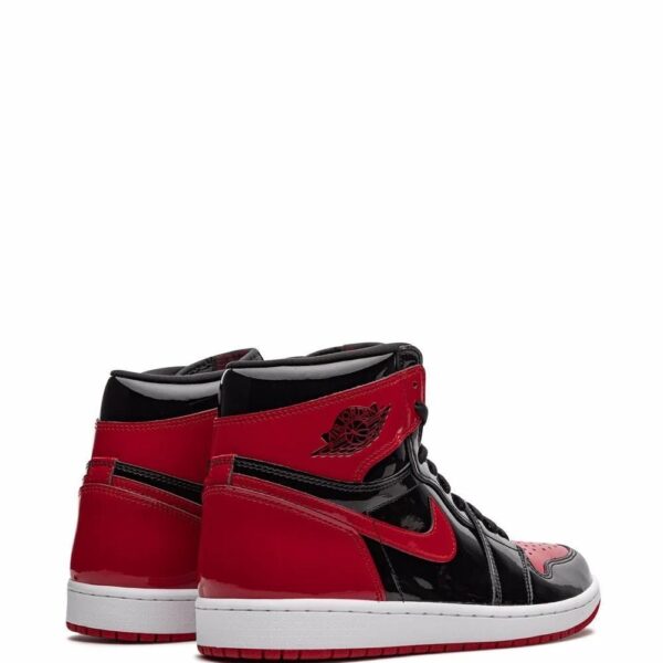 Alternative view of Jordan Retro 1 high BRED PATENT