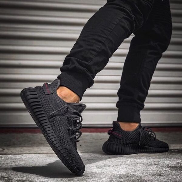 Alternative view of Branded Yezzy Boost 350 V2 Black Static Non reflective