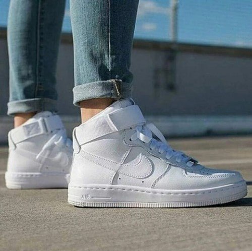 Branded Airforce Long Leather White