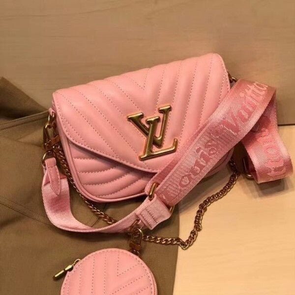 Branded LV POCHETE WAVE PINK WITH BOX EDITION PREMIUM BAG (LV-1085)