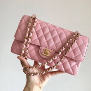 Branded  CH FLAP PINK PREMIUM BAG WITH BOX EDDITION (ch-1123)