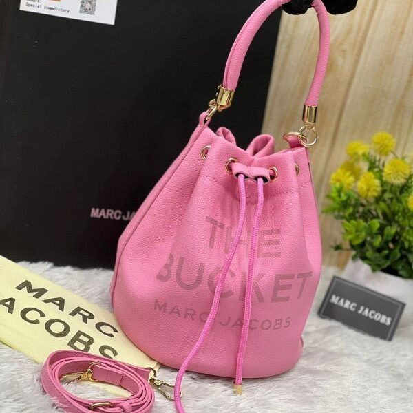 Branded  BUCKET PINK PRIMUIM BAG WITH BOX (MJ-1144)