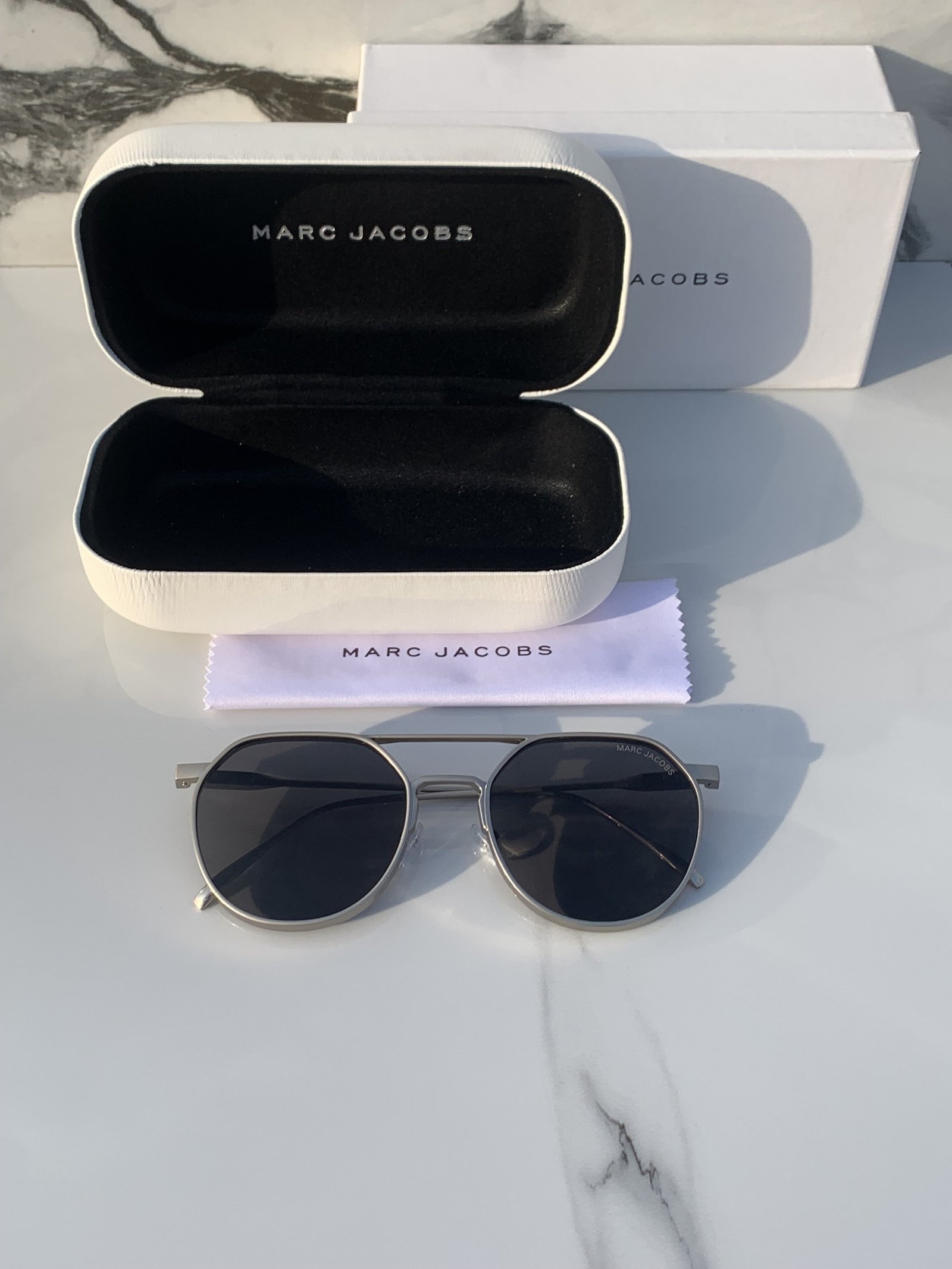 Branded MJ Silver Grey Sunglasses (With Original Kit) - Image 5