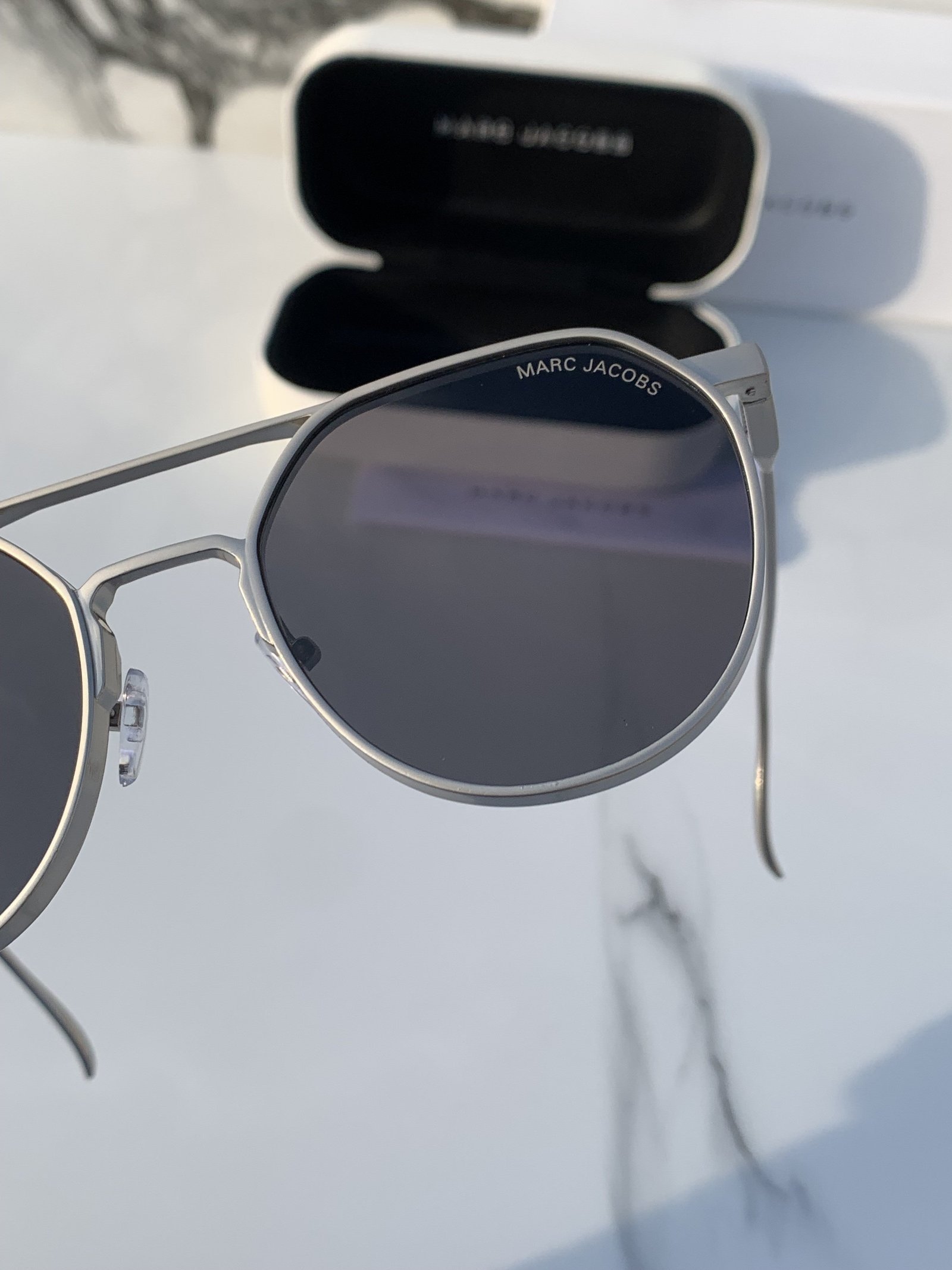 Branded MJ Silver Grey Sunglasses (With Original Kit) - Image 4