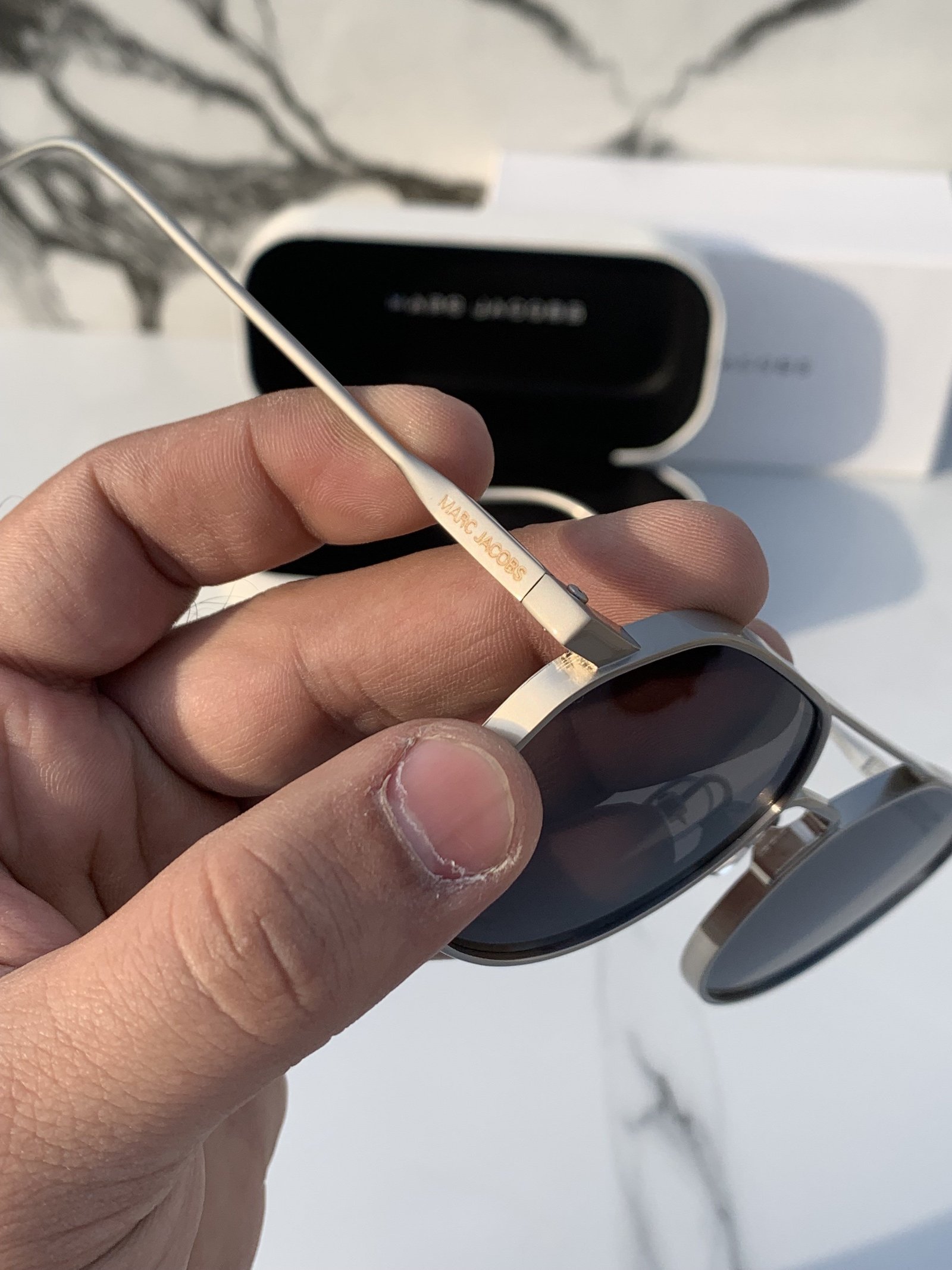 Branded MJ Silver Grey Sunglasses (With Original Kit) - Image 3