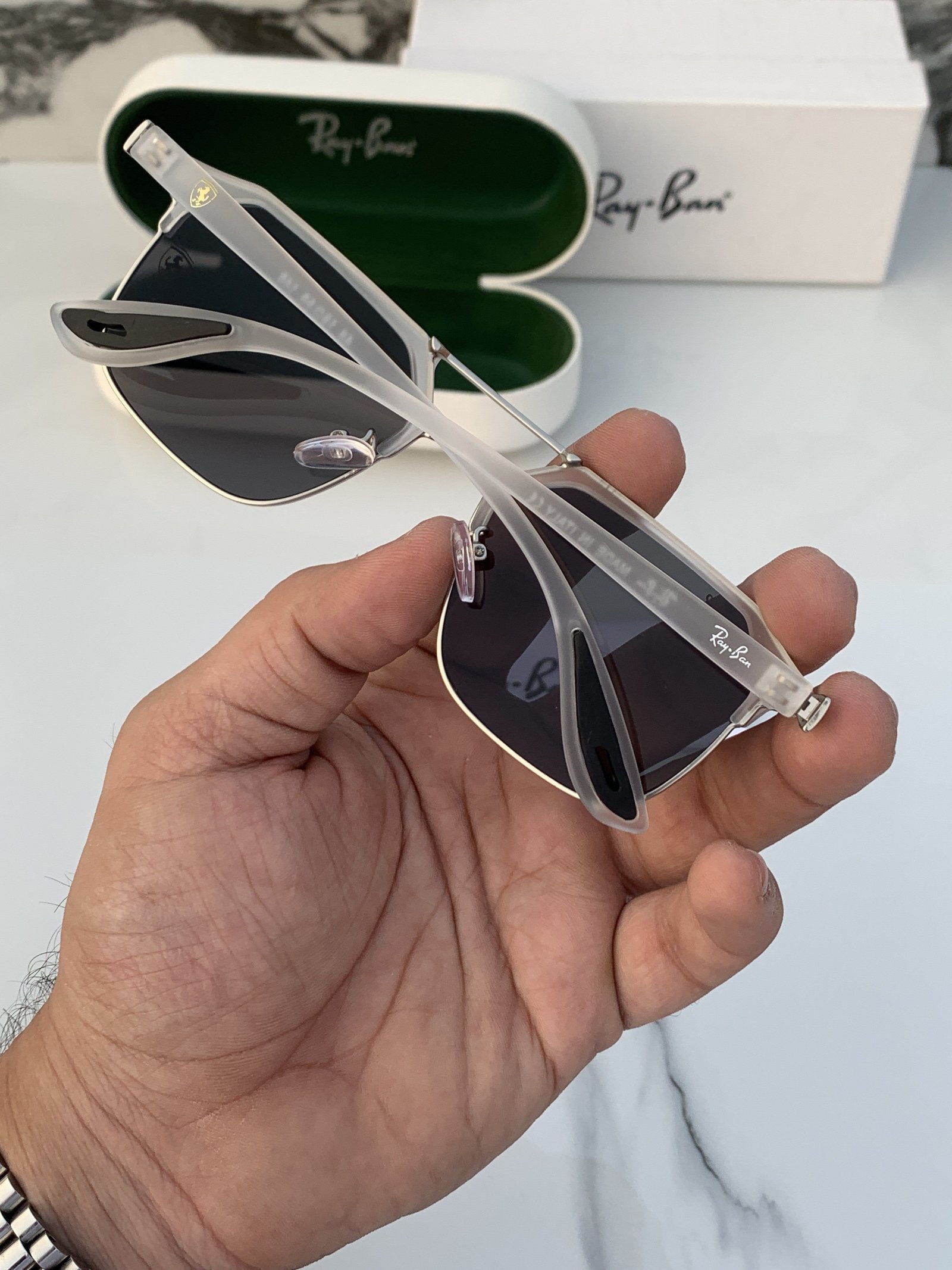 Branded RB White Black Sunglasses (With Original Kit) - Image 4