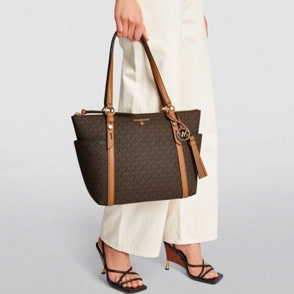 Branded  Mk Sulliivan saffiano Tote Bag with Dusk Bag (bj)