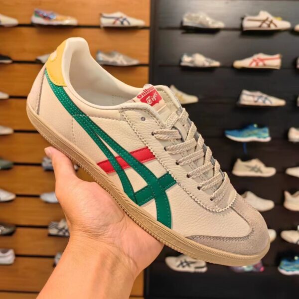 Branded Tiger Sneakers Tokuten Beige Green Red