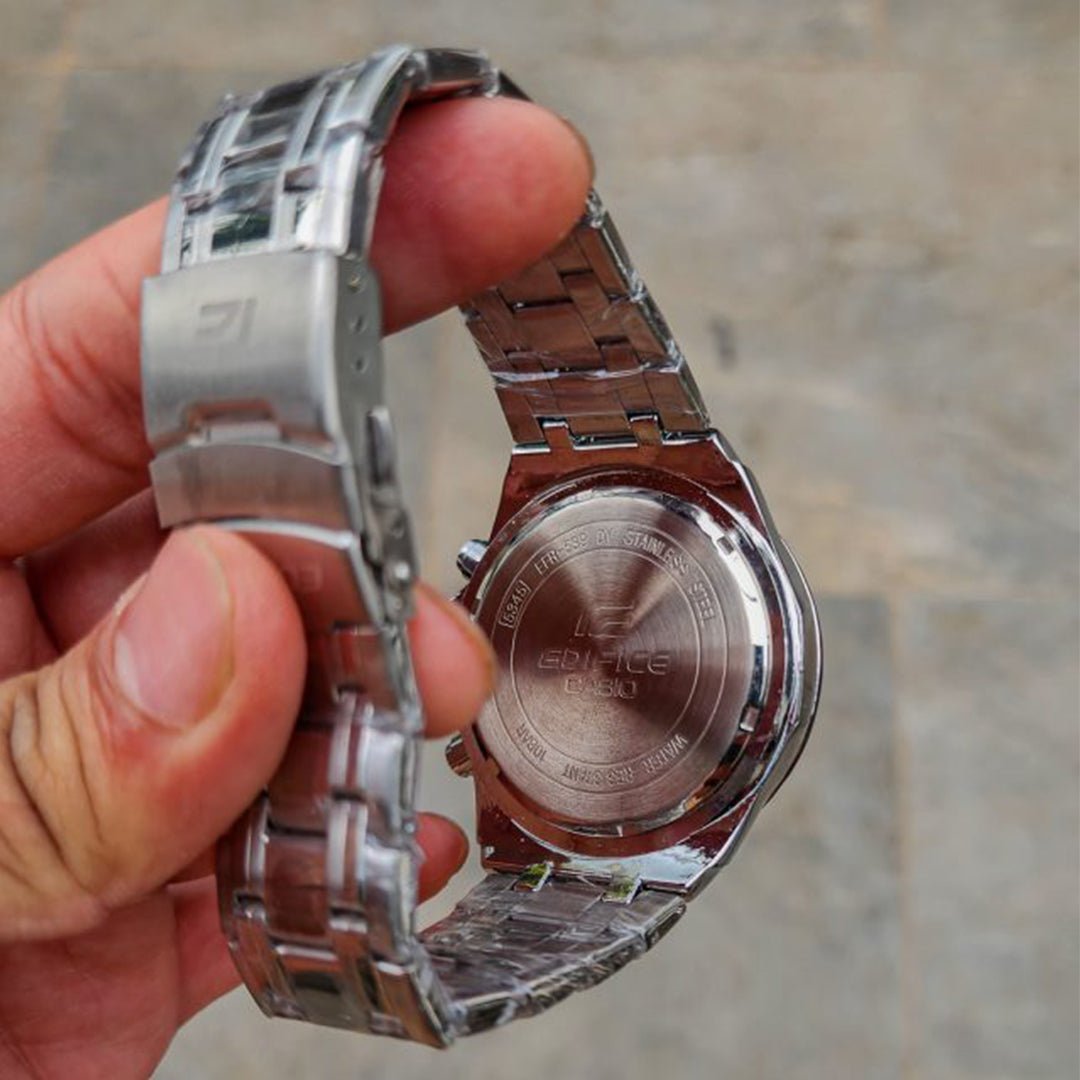 Edifice Silver Blue Metal Watch - Image 2