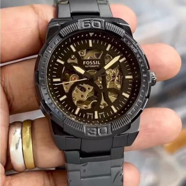 Alternative view of Fossil Black Metal Automatic