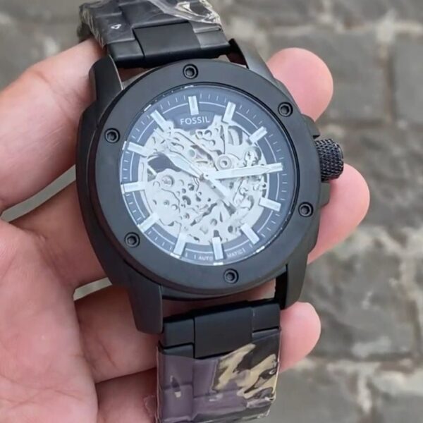 Alternative view of Fossil New Black Metal Automatic Watch