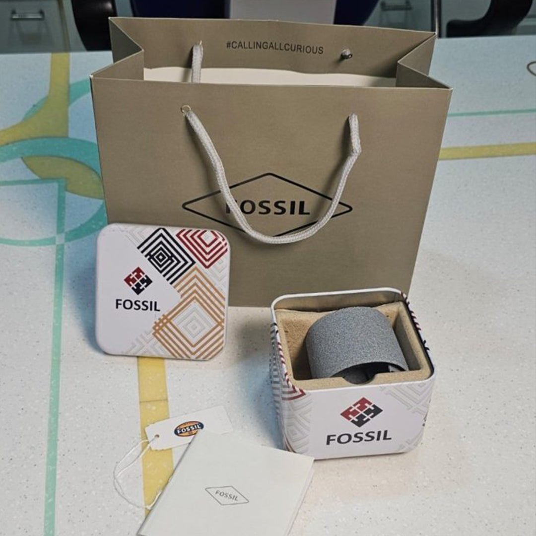 Fossil Fb 03 Silver Red Metal Watch - Image 5