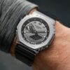 G-SHOCK GM 2100 SILVER BLACK PRIMIUM QUILTY WATCH