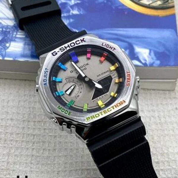 Alternative view of G-shock Gm 2100 Stainless Steel Rainbow Black Strap Watch