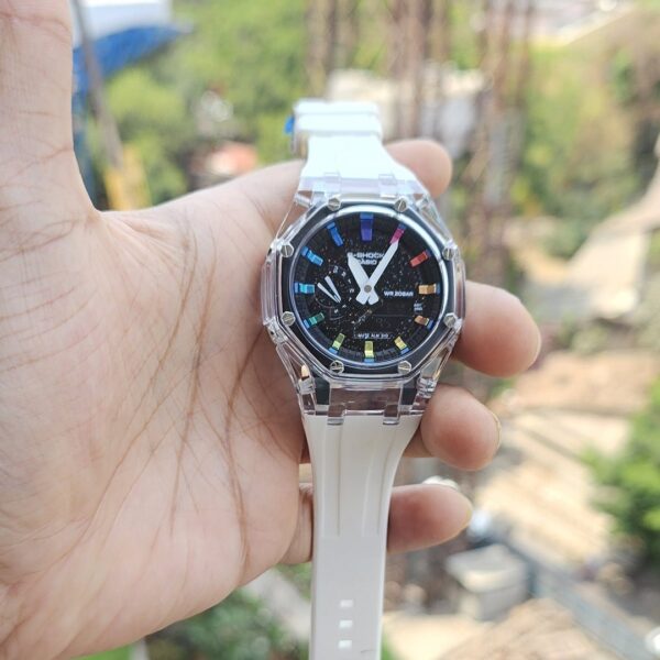 Alternative view of G-shock White Rainbow Silicon Premium Watch