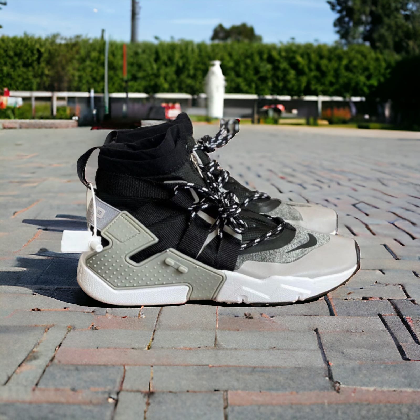 Branded Huarache Gripp Atmosphere Grey Black For Men's - Image 8