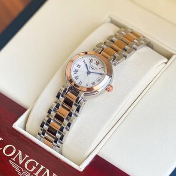 Alternative view of Longiness Dual Tone White Dial Ladies Watch