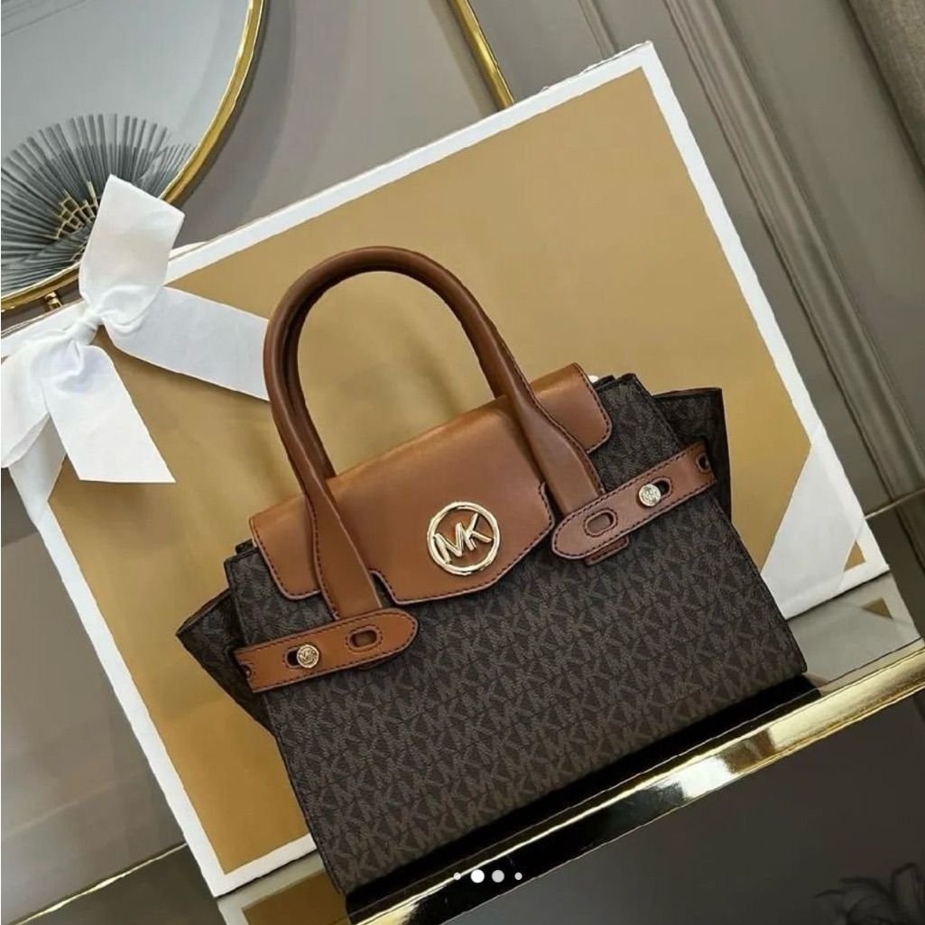 Branded MK CARMEN MD FLAP SATCHEL SHOULDER BAG (BZ) - Image 2