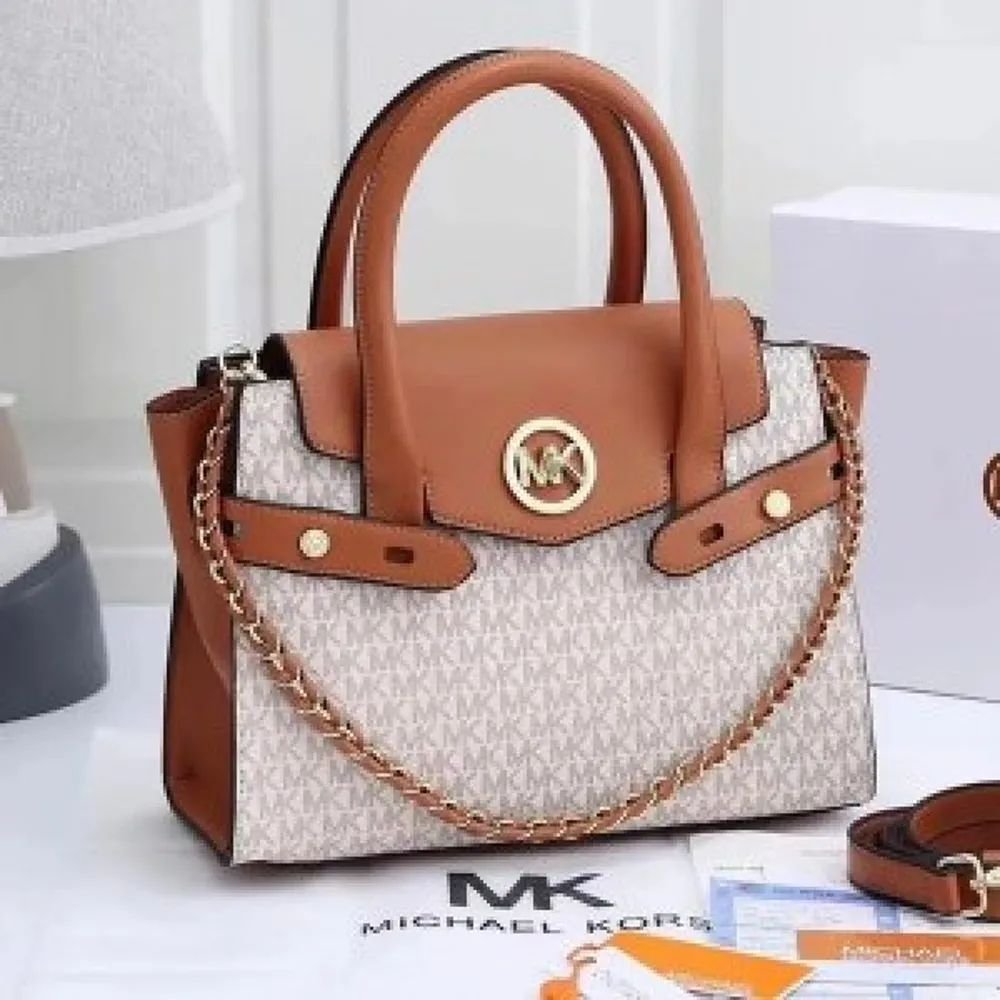 Branded MK CARMEN MD FLAP SATCHEL SHOULDER BAG (BZ) - Image 2