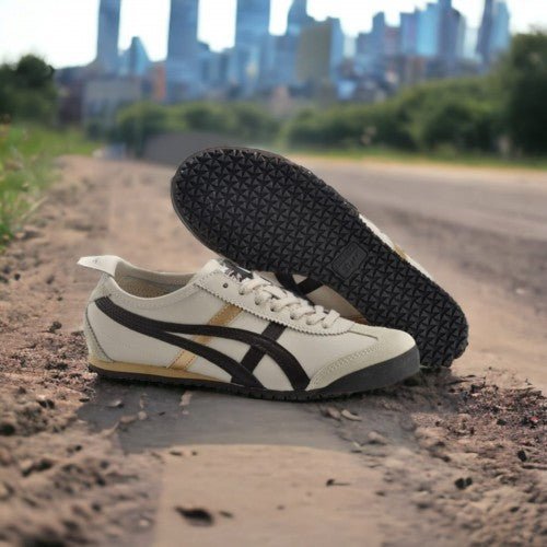 Branded Tiger Sneakers Mexico 66 Beige Brown Gold