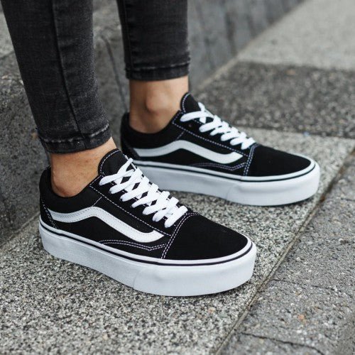 Branded Old Skool Black and White Sneakers - Image 3