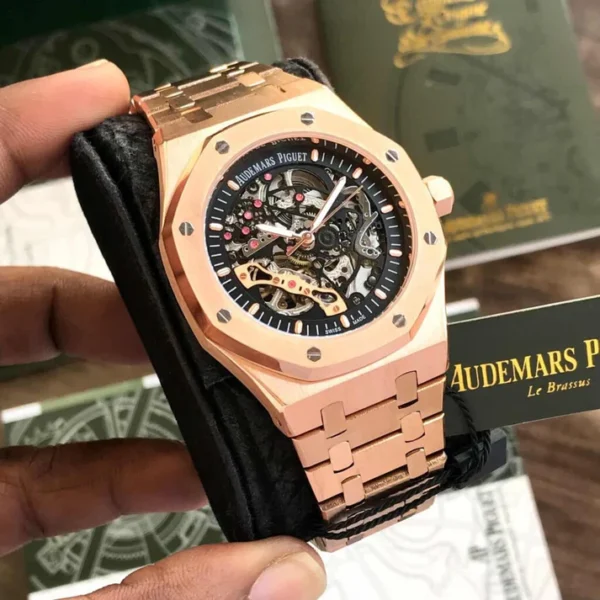 Alternative view of Audemars Piguet Skeleton AP Royal Oak Rosegold Skeleton Metal