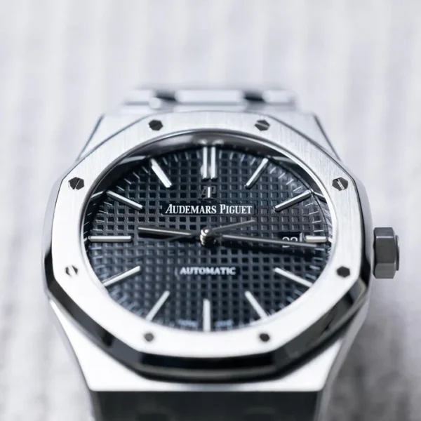 Alternative view of Audemars Piguet AP Royal Oak Silver Black Metal