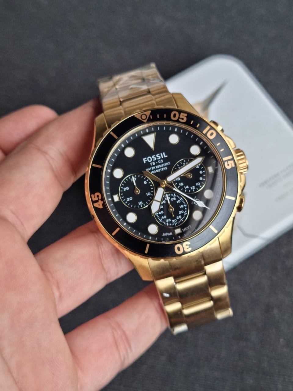 Fossil Fb 03 Gold Metal Watch - Image 2
