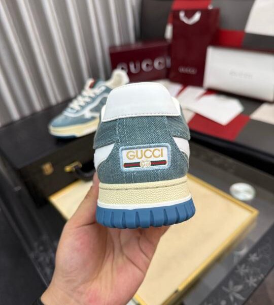 Alternative view of GUCCCI RE WEB LIGHT BLUE DENIM SNEAKER UA QUALITY